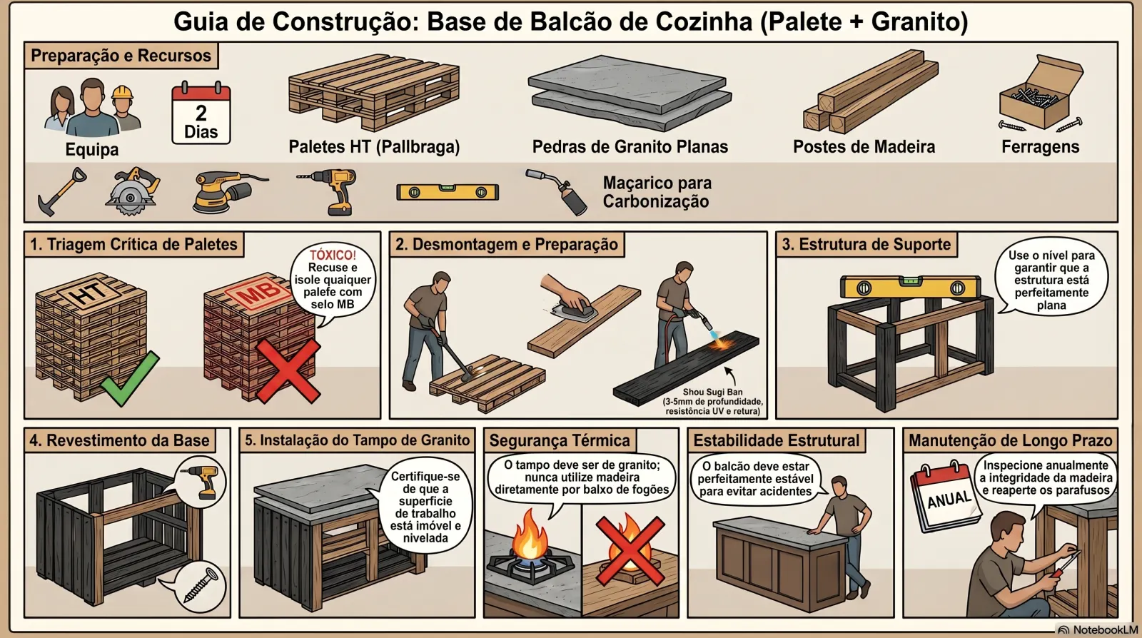 Base de Balcão Pallet+Granito