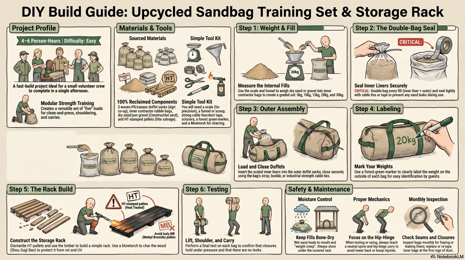 Sandbag Set + Storage Rack