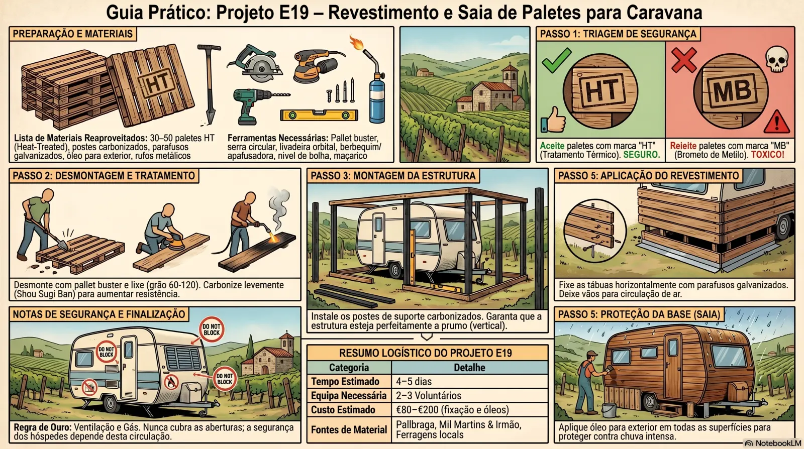 Revestimento Pallet + Saia Caravana