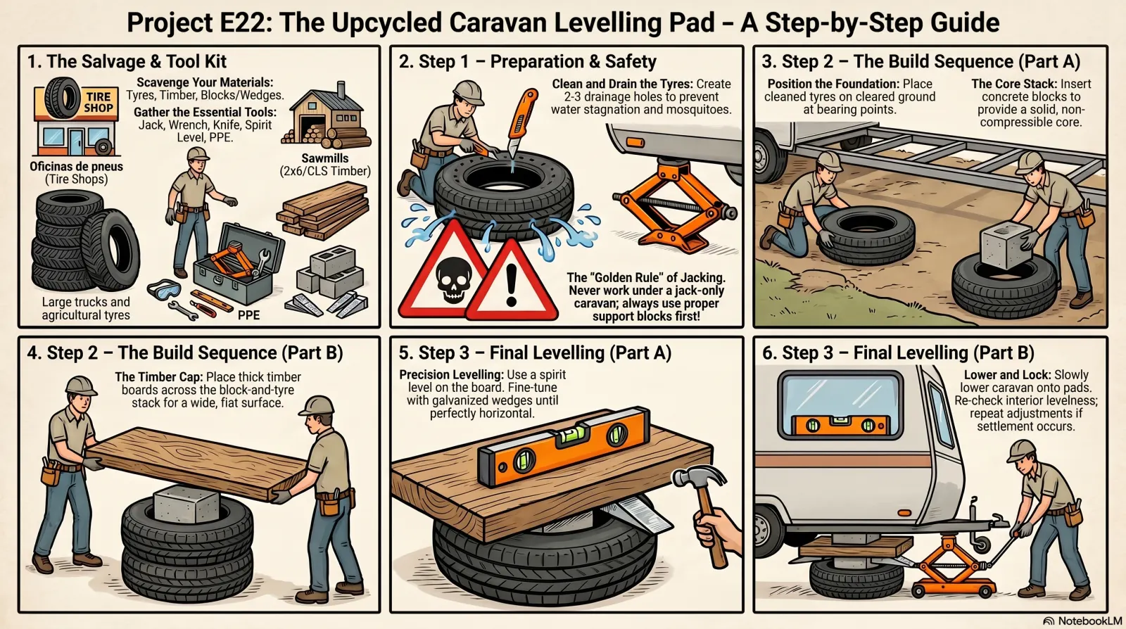 Tyre + Board Levelling Pads