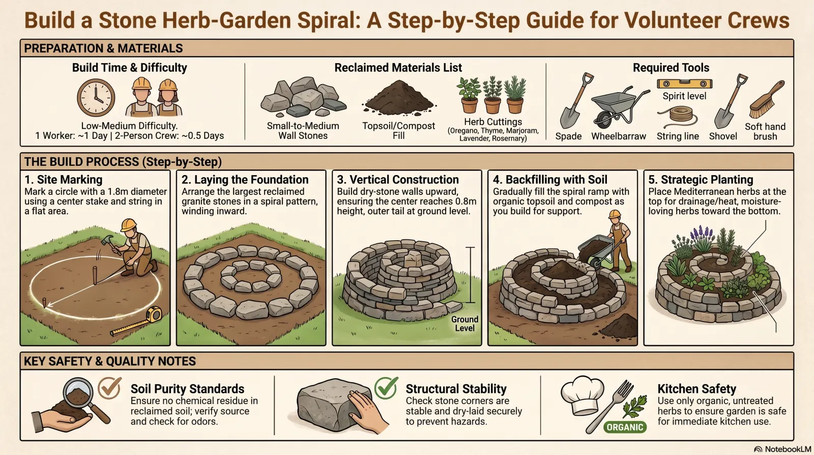 Stone Herb-Garden Spiral