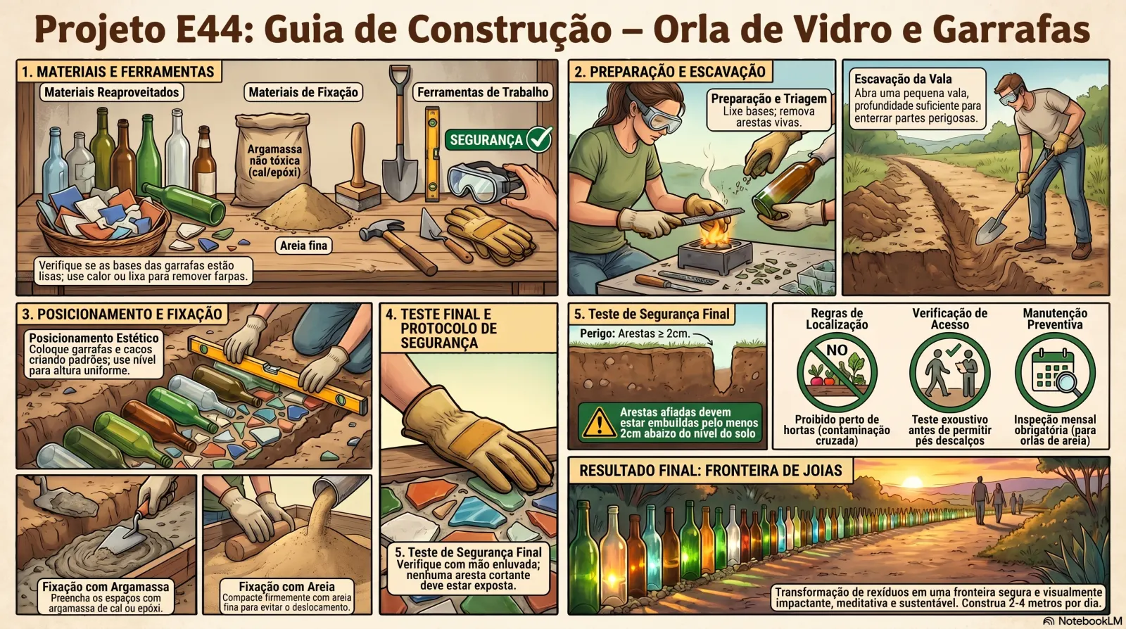 Orla de Vidro e Garrafas