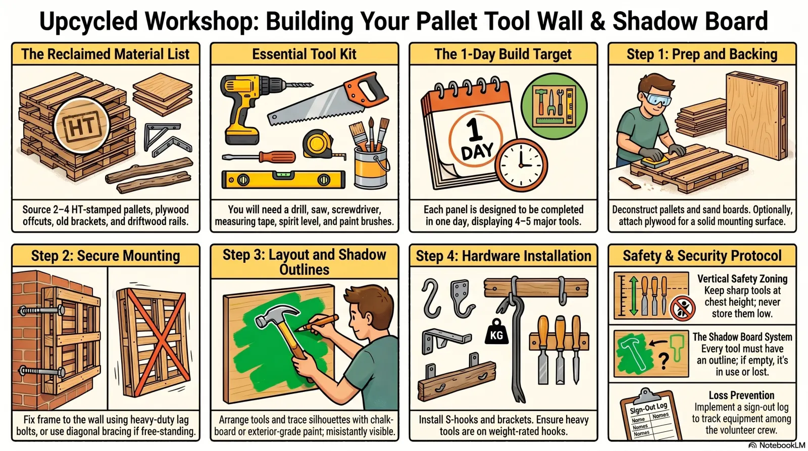 Pallet Tool Wall + Shadow Board