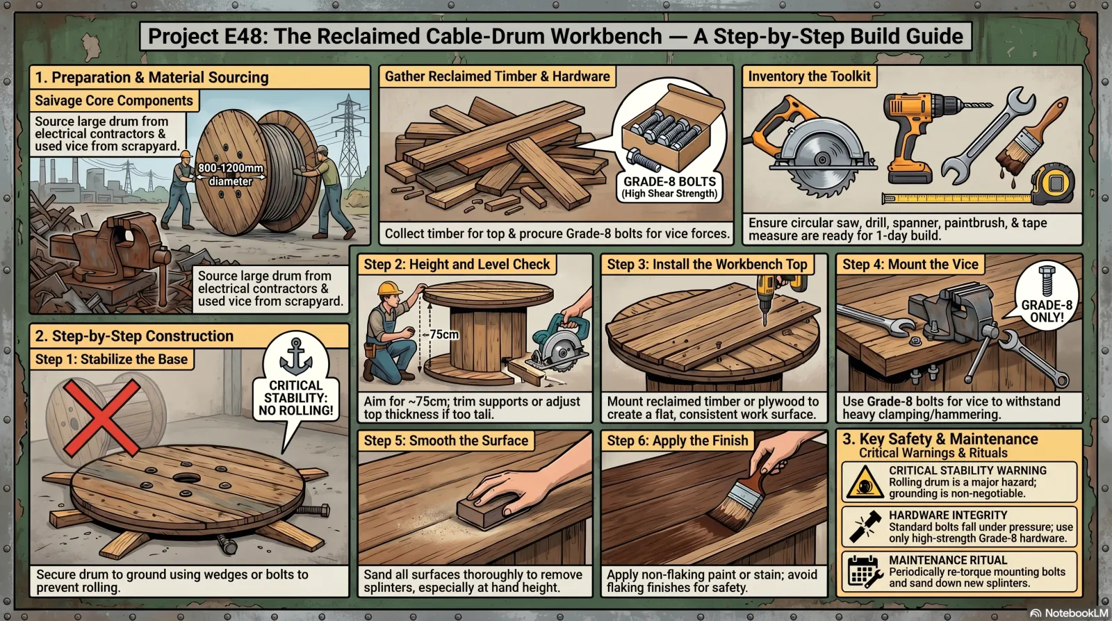 Cable-Drum Workbench