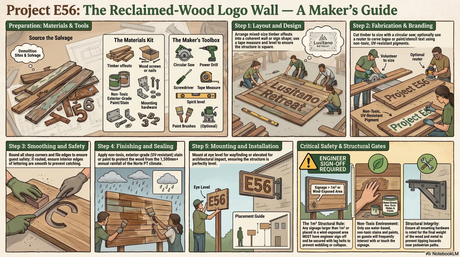 Reclaimed-Wood Signage / Logo Wall