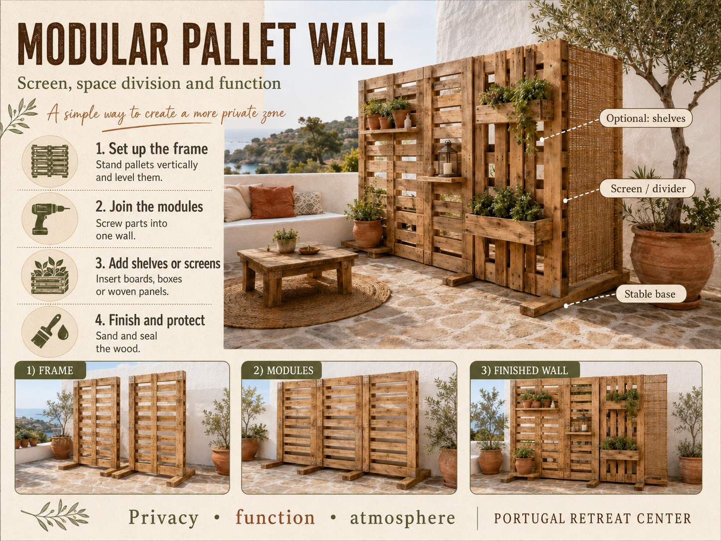 11 Things We Are Building from Pallets at Lusitano Retreat — project 4