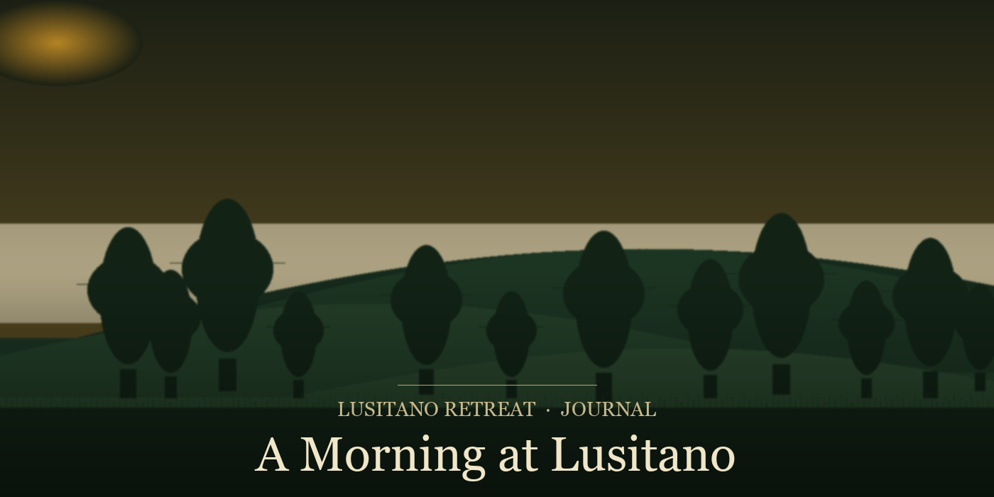 A Morning at Lusitano: Eggs, Orchard, Fire